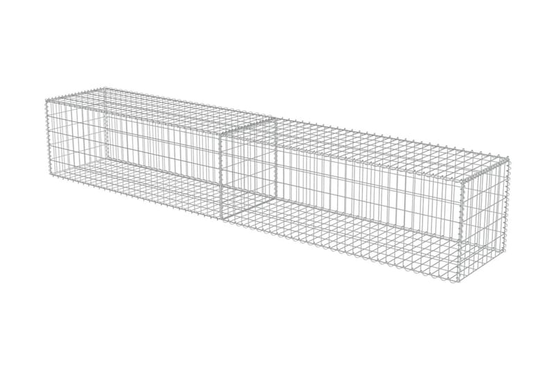 Gabionmur i galvaniserat stål 300x50x50 cm - Silver - Utemöbler - Övrigt utemöbler - Tillbehör - Staket & grindar