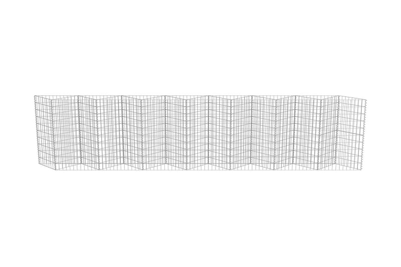 Gabionmur i galvaniserat stål 450x30x100 cm - Silver - Utemöbler - Övrigt utemöbler - Tillbehör - Staket & grindar