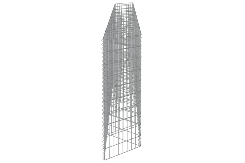 Gabionmur i galvaniserat stål 450x30x100 cm - Silver - Staket & grindar