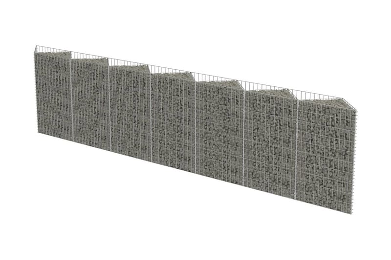 Gabionmur i galvaniserat stål 450x30x100 cm - Silver - Utemöbler - Övrigt utemöbler - Tillbehör - Staket & grindar