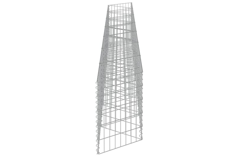 Gabionmur i galvaniserat stål 450x42x50 cm - Silver - Utemöbler - Övrigt utemöbler - Tillbehör - Staket & grindar