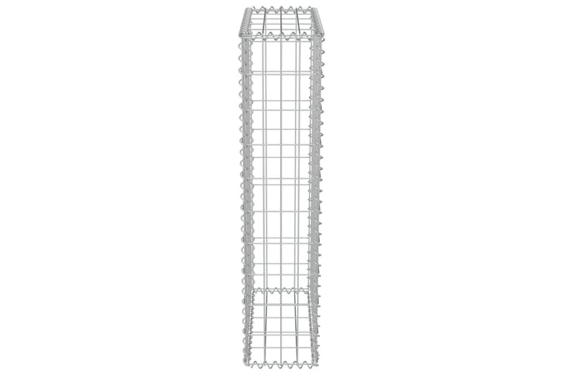 Gabionmur i galvaniserat stål 50x20x100 cm - Silver - Utemöbler - Övrigt utemöbler - Tillbehör - Staket & grindar
