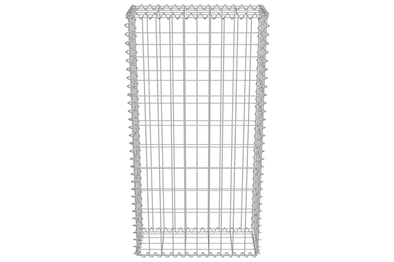Gabionmur i galvaniserat stål 50x20x100 cm - Silver - Utemöbler - Övrigt utemöbler - Tillbehör - Staket & grindar