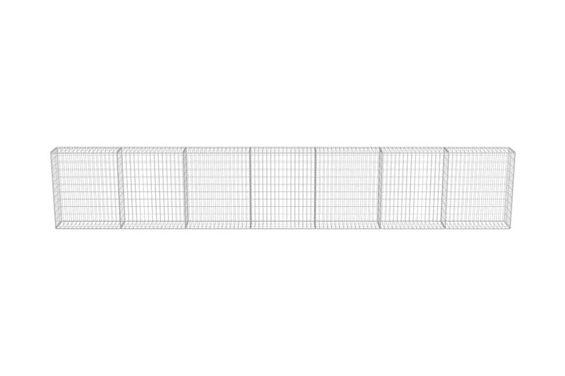 Gabionmur i galvaniserat stål 600x30x100 cm - Silver - Utemöbler - Övrigt utemöbler - Tillbehör - Staket & grindar