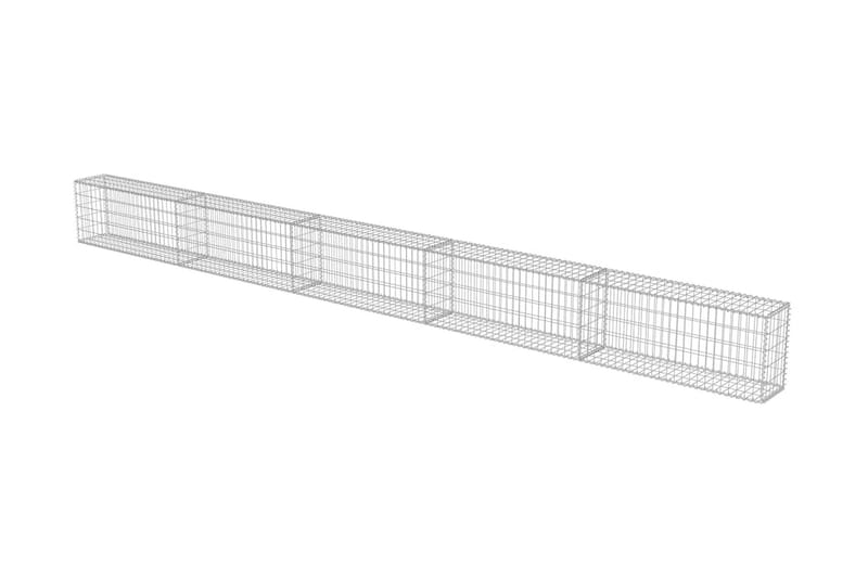 Gabionmur i galvaniserat stål 600x30x50 cm - Silver - Utemöbler - Övrigt utemöbler - Tillbehör - Staket & grindar