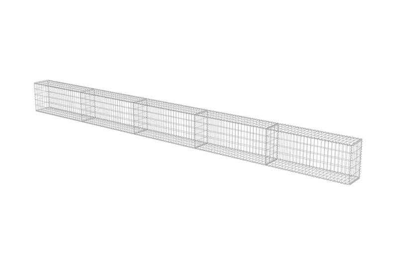 Gabionmur i galvaniserat stål 600x30x50 cm - Silver - Staket & grindar