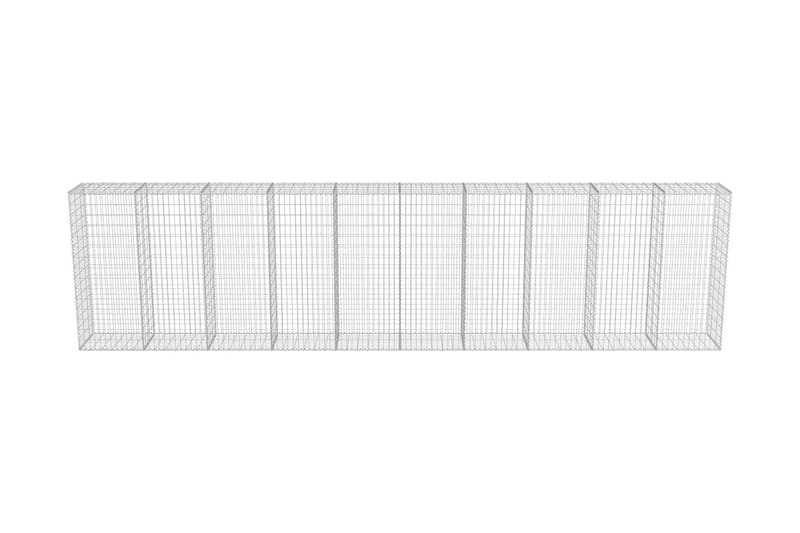 Gabionmur i galvaniserat stål 600x50x150 cm - Silver - Utemöbler - Övrigt utemöbler - Tillbehör - Staket & grindar