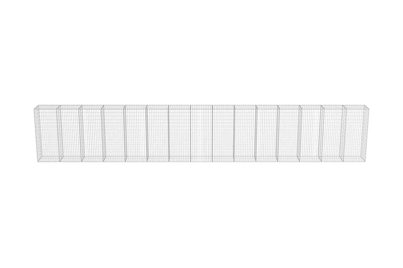 Gabionmur i galvaniserat stål 900x50x150 cm - Silver - Utemöbler - Övrigt utemöbler - Tillbehör - Staket & grindar