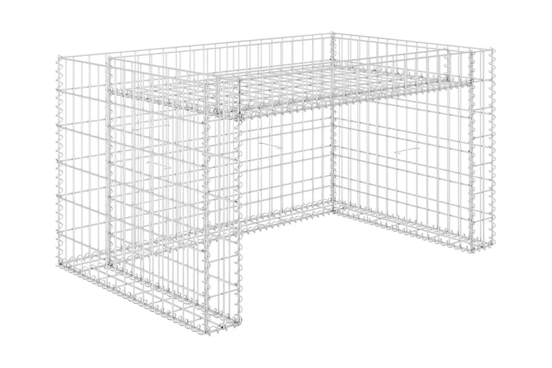 Garage för gräsklippare och blombädd 110x80x60 cm ståltråd - Silver - Utemöbler - Övrigt utemöbler - Tillbehör - Staket & grindar