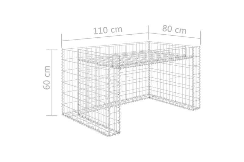 Garage för gräsklippare och blombädd 110x80x60 cm ståltråd - Silver - Utemöbler - Övrigt utemöbler - Tillbehör - Staket & grindar