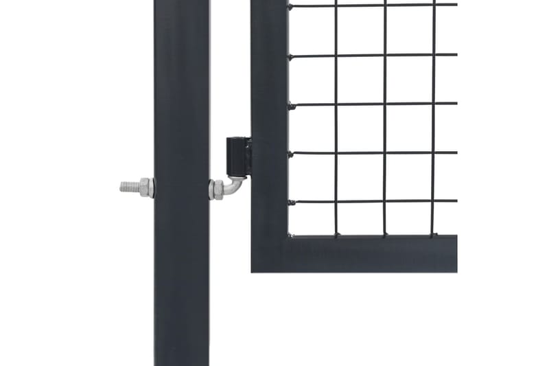 Grind med stolpar stål 350x140 cm antracit - Grå - Utemöbler - Övrigt utemöbler - Tillbehör - Staket & grindar