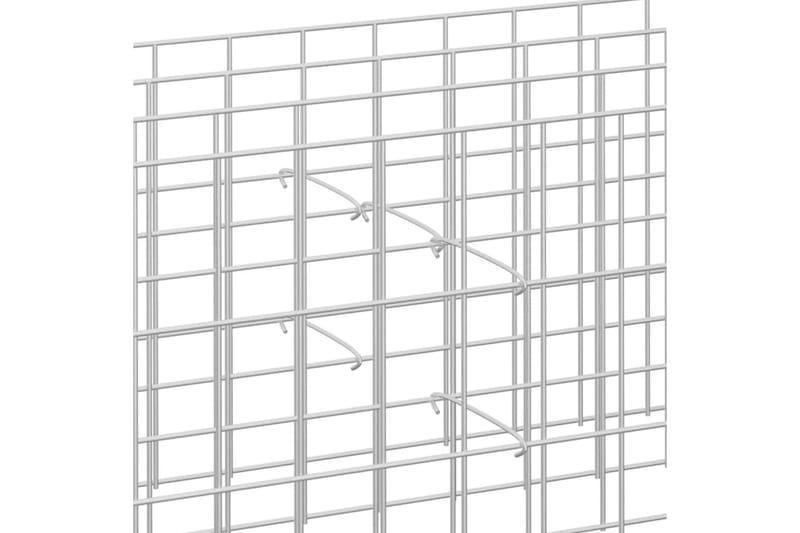 Krokar till gabion 50 st galvaniserat stål 10 cm - Silver - Utemöbler - Övrigt utemöbler - Tillbehör - Staket & grindar