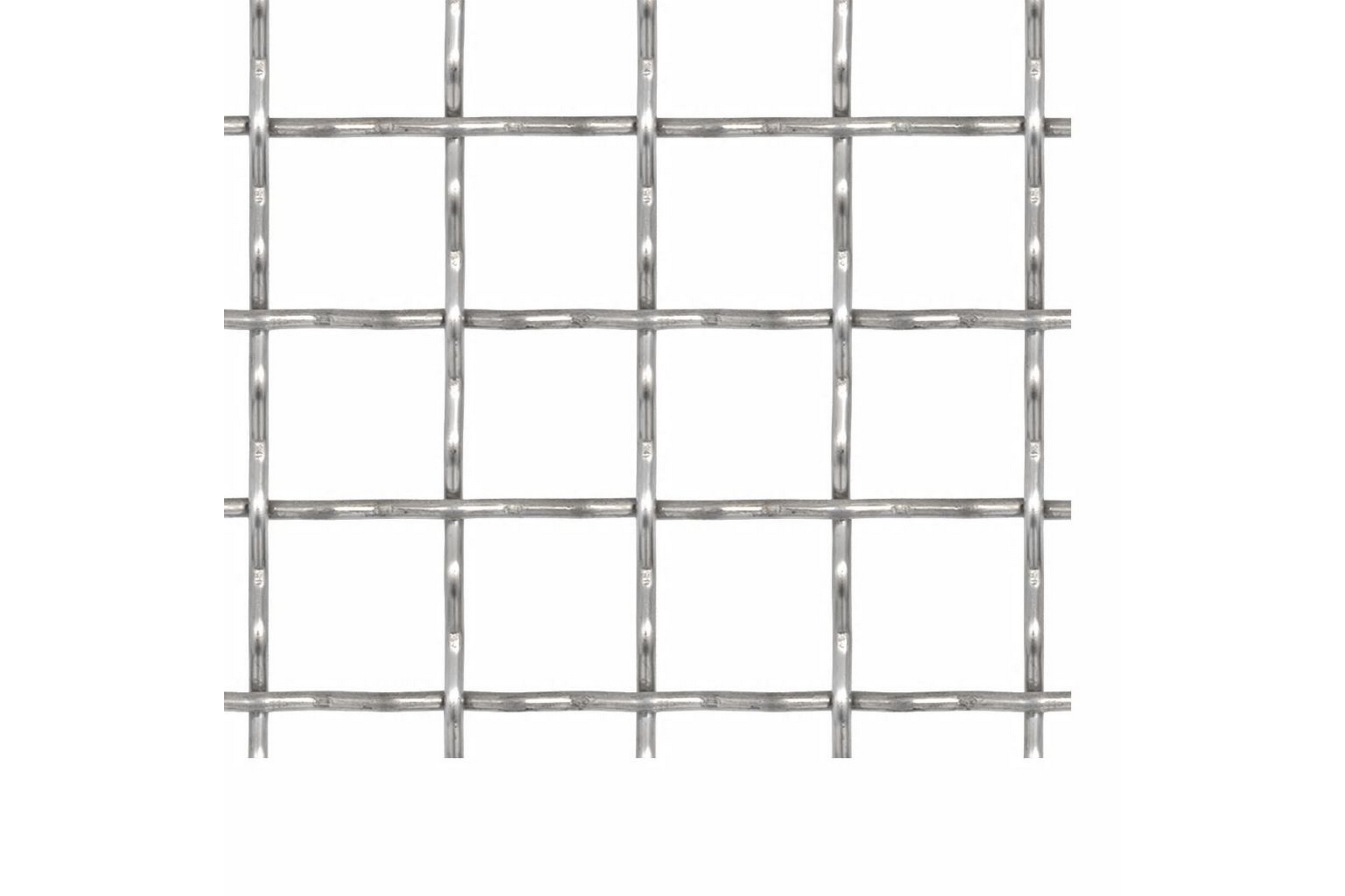 Nätpanel rostfritt stål 100×85 cm 21x21x2,5 mm – Silver
