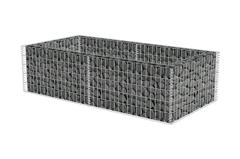 Planteringsgabion galvaniserat stål 180x90x50 cm - Silver - Utemöbler - Övrigt utemöbler - Tillbehör - Staket & grindar
