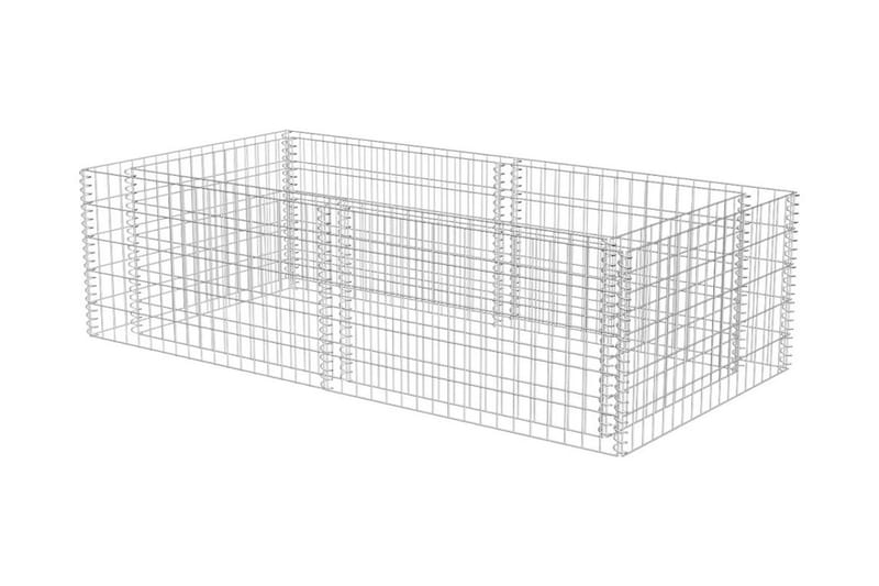 Planteringsgabion galvaniserat stål 180x90x50 cm - Silver - Utemöbler - Övrigt utemöbler - Tillbehör - Staket & grindar
