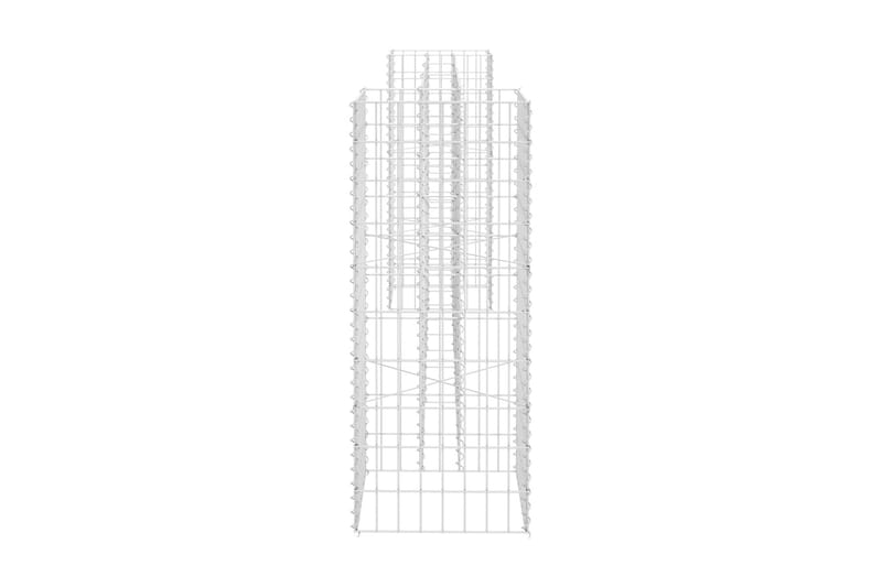 Planteringsgabion H-formad stål 260x40x100 cm - Silver - Utemöbler - Övrigt utemöbler - Tillbehör - Staket & grindar