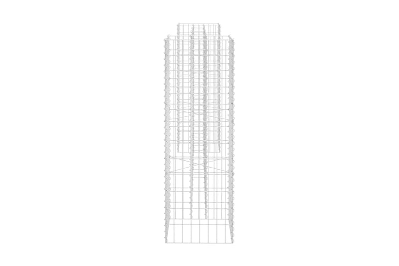 Planteringsgabion H-formad stål 260x40x120 cm - Silver - Utemöbler - Övrigt utemöbler - Tillbehör - Staket & grindar