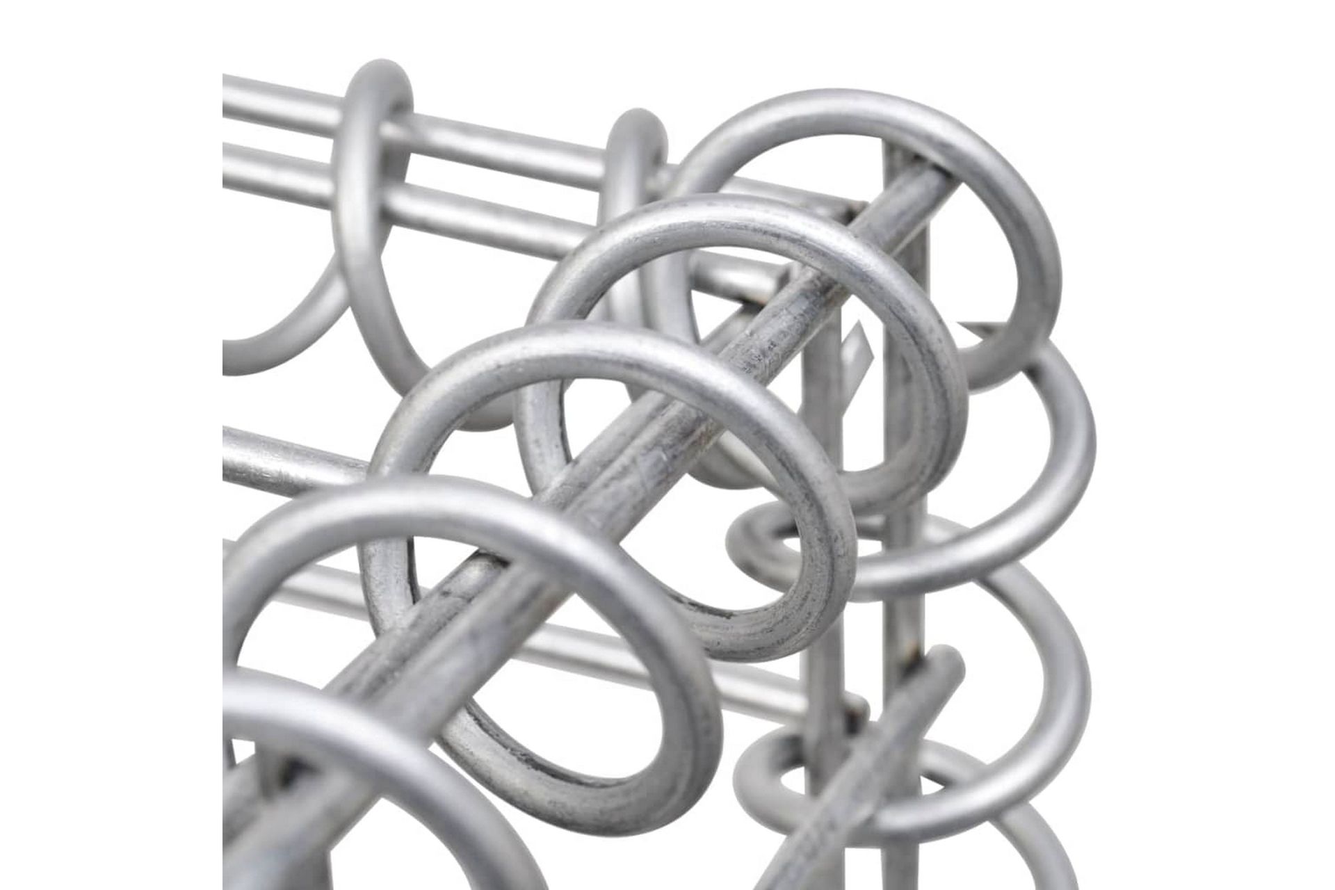 Planteringsgabion H-formad stål 260x40x120 cm - Silver - Utemöbler - Övrigt utemöbler - Tillbehör - Staket & grindar