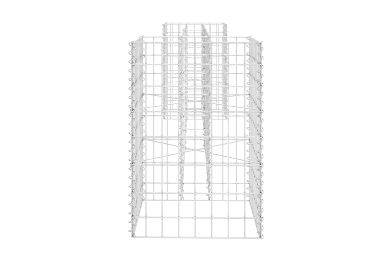 Planteringsgabion H-formad stål 260x40x60 cm - Silver - Utemöbler - Övrigt utemöbler - Tillbehör - Staket & grindar