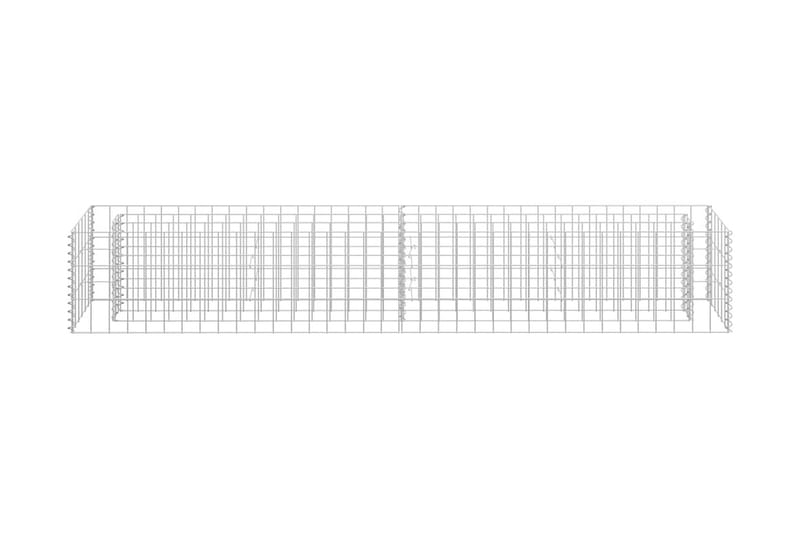 Planteringsgabion upphöjd galvaniserat stål 180x30x30 cm - Silver - Utemöbler - Övrigt utemöbler - Tillbehör - Staket & grindar