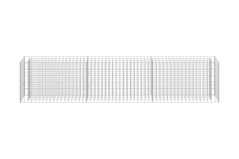 Planteringsgabion upphöjd galvaniserat stål 270x30x60 cm - Silver - Utemöbler - Övrigt utemöbler - Tillbehör - Staket & grindar