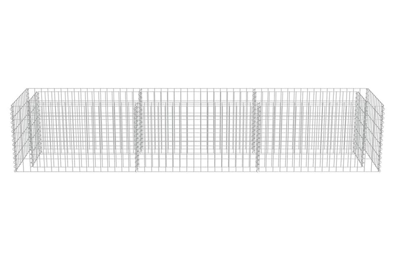 Planteringsgabion upphöjd galvaniserat stål 270x50x50 cm - Silver - Utemöbler - Övrigt utemöbler - Tillbehör - Staket & grindar