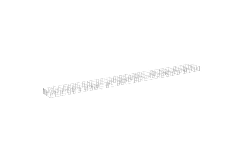 Planteringsgabion upphöjd galvaniserat stål 360x30x10 cm - Silver - Utemöbler - Övrigt utemöbler - Tillbehör - Staket & grindar