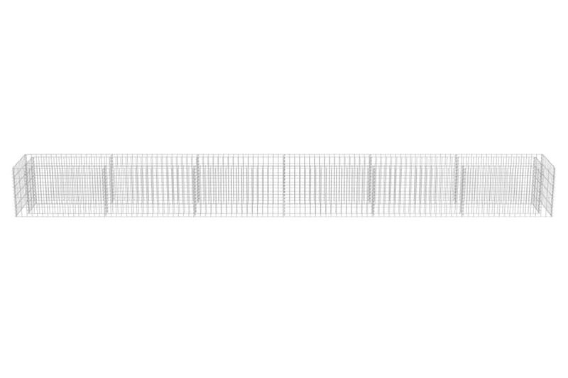 Planteringsgabion upphöjd galvaniserat stål 540x50x50 cm - Silver - Utemöbler - Övrigt utemöbler - Tillbehör - Staket & grindar