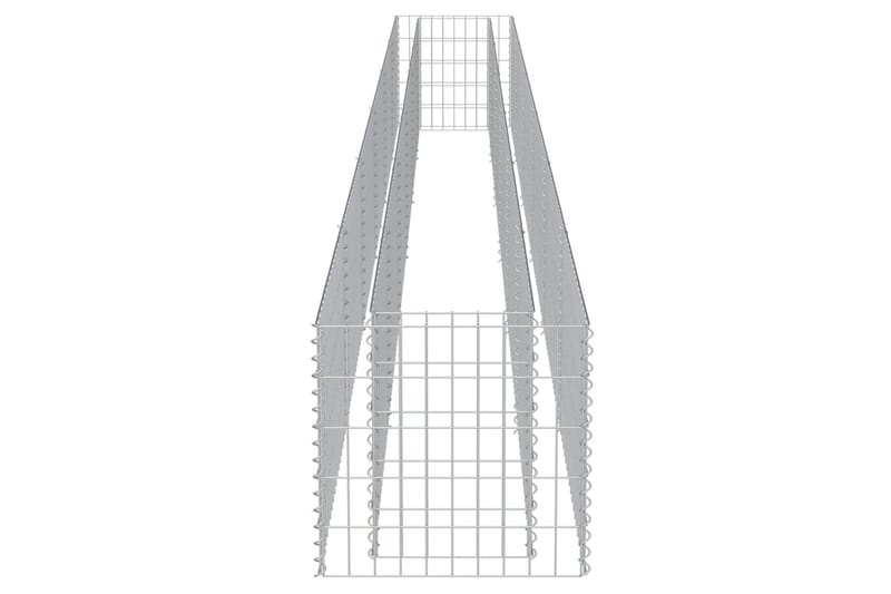 Planteringsgabion upphöjd galvaniserat stål 540x50x50 cm - Silver - Utemöbler - Övrigt utemöbler - Tillbehör - Staket & grindar