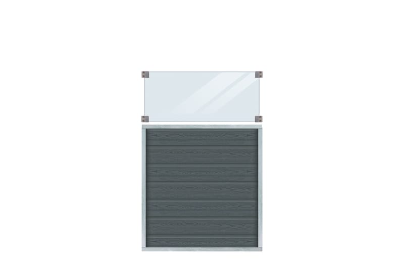 PLUS Artura Kompositstaket med Klarglas 90x135 cm - Utemöbler - Övrigt utemöbler - Tillbehör - Staket & grindar