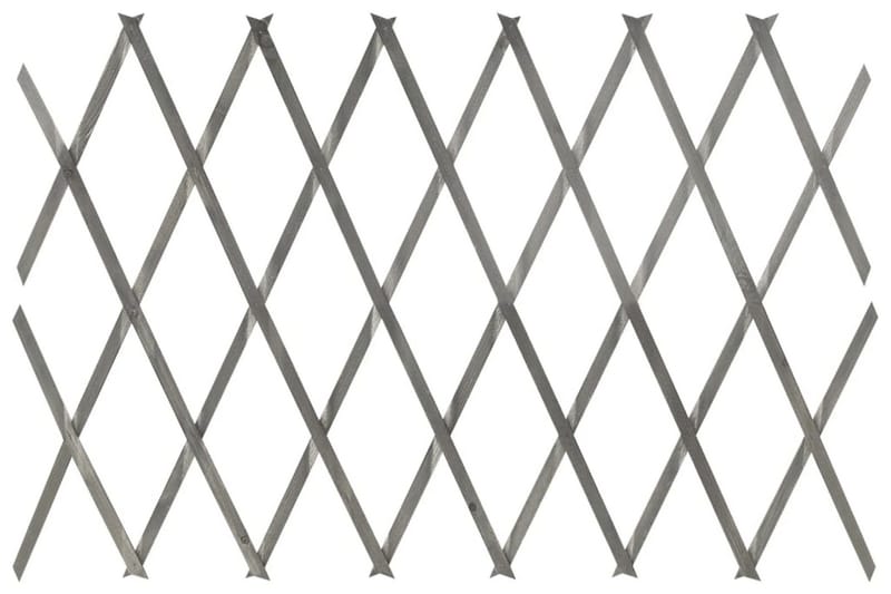 Spaljéstaket 5 st grå granträ 180x60 cm - Grå - Staket & grindar