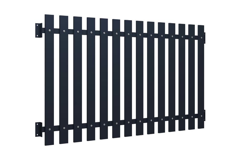 Staketpanel antracit 170,5x150 cm pulverlackerat stål - Grå - Utemöbler - Övrigt utemöbler - Tillbehör - Staket & grindar