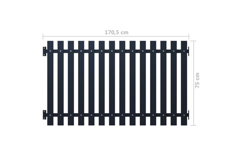 Staketpanel antracit 170,5x75 cm pulverlackerat stål - Antracit - Utemöbler - Övrigt utemöbler - Tillbehör - Staket & grindar