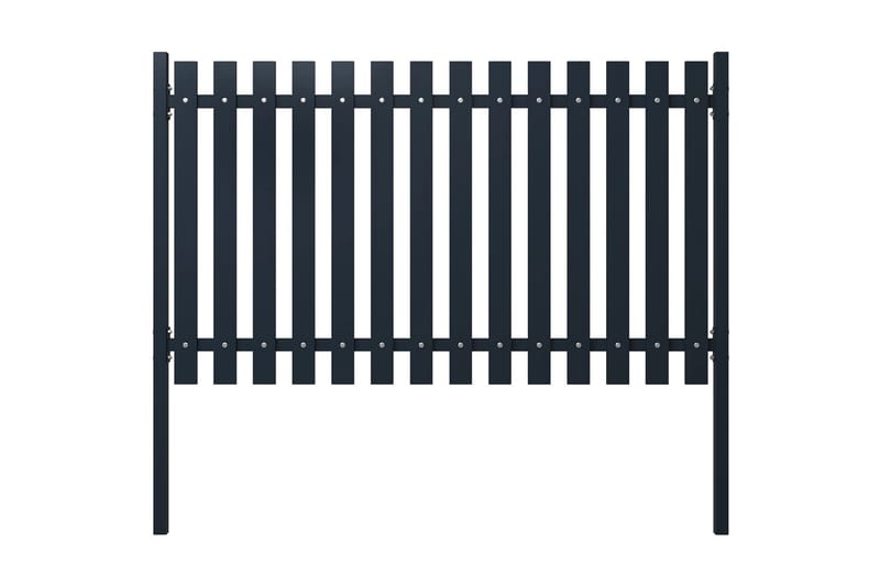Staketpanel antracit 174,5x75 cm pulverlackerat stål - Grå - Utemöbler - Övrigt utemöbler - Tillbehör - Staket & grindar