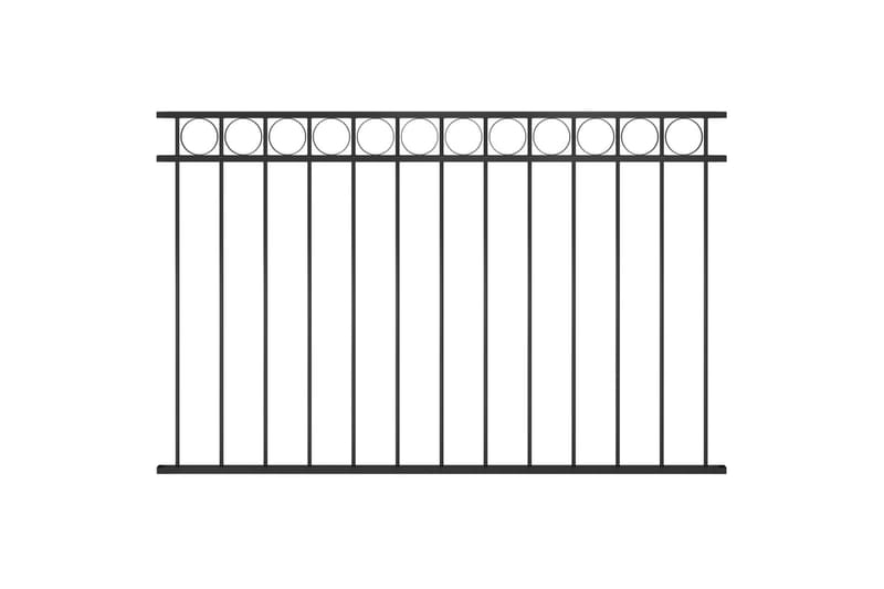 Staketpanel stål 1,7x1 m svart - Svart - Utemöbler - Övrigt utemöbler - Tillbehör - Staket & grindar