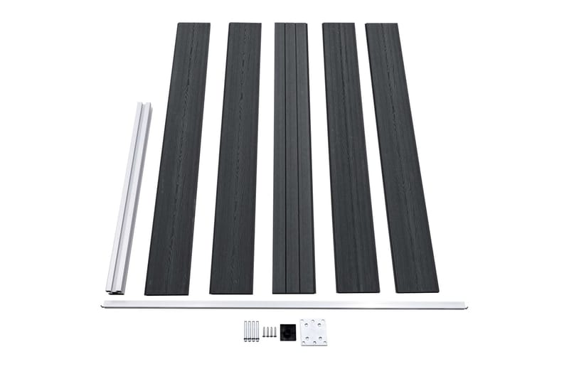 Staketpanel WPC 175x105 cm grå - Grå - Utemöbler - Övrigt utemöbler - Tillbehör - Staket & grindar