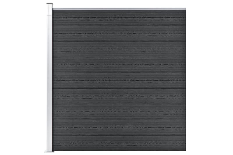 Staketpanel WPC 175x186 cm grå - Grå - Staket & grindar