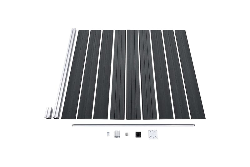 Staketpanel WPC 175x186 cm grå - Grå - Utemöbler - Övrigt utemöbler - Tillbehör - Staket & grindar