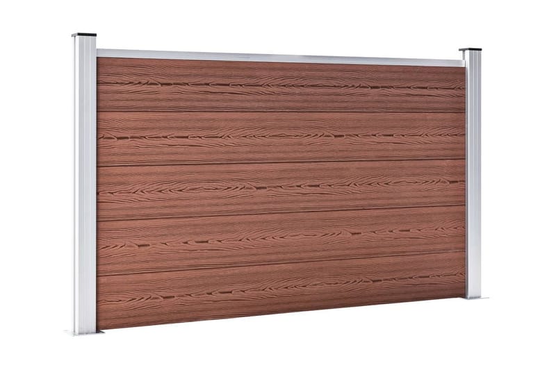 Staketpanel WPC 180x105 cm brun - Brun - Staket & grindar