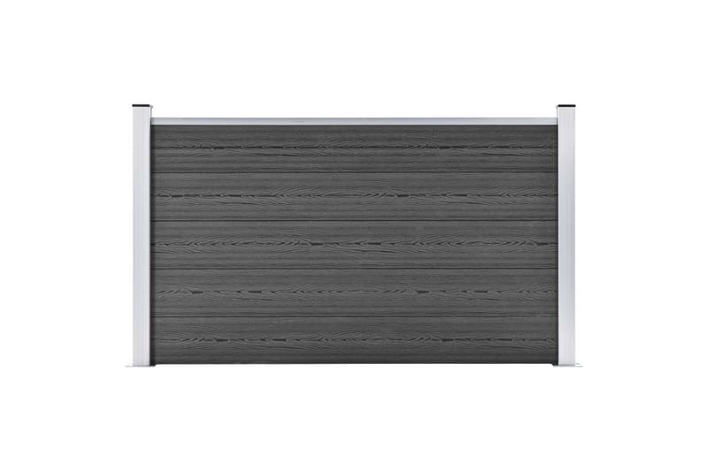 Staketpanel WPC 180x105 cm svart - Svart - Utemöbler - Övrigt utemöbler - Tillbehör - Staket & grindar