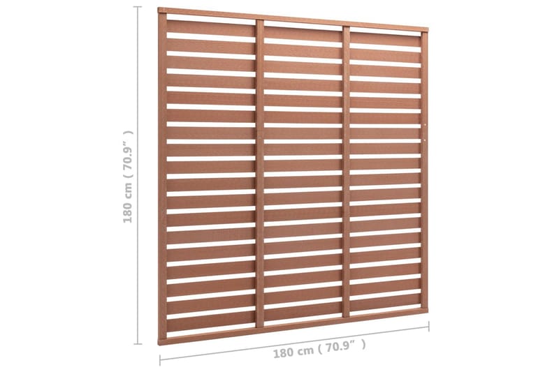 Staketpanel WPC 180x180 cm brun - Brun - Utemöbler - Övrigt utemöbler - Tillbehör - Staket & grindar