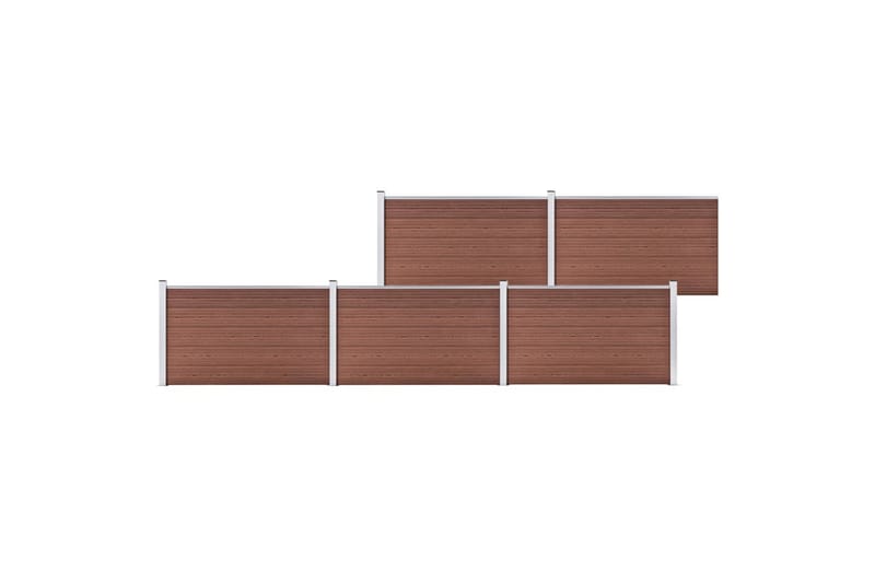 Staketpanel WPC 872x106 cm brun - Brun - Utemöbler - Övrigt utemöbler - Tillbehör - Staket & grindar