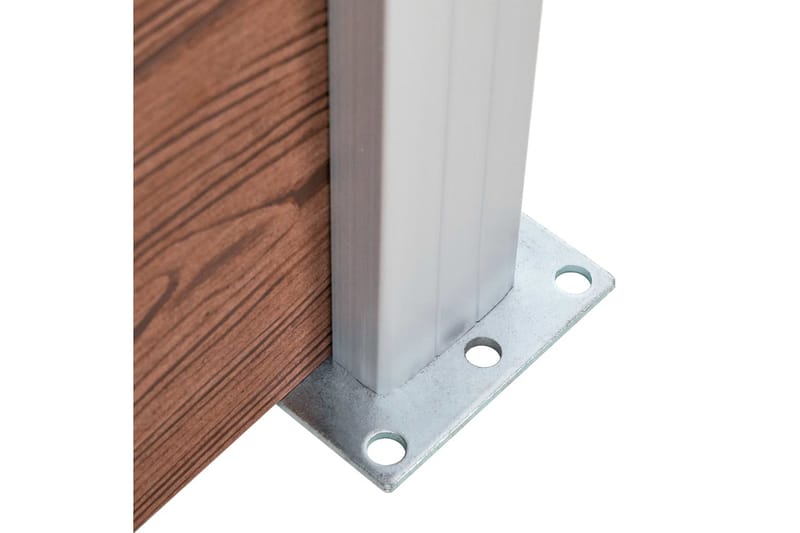 Staketpanel WPC 95x(105-180) cm brun - Brun - Utemöbler - Övrigt utemöbler - Tillbehör - Staket & grindar