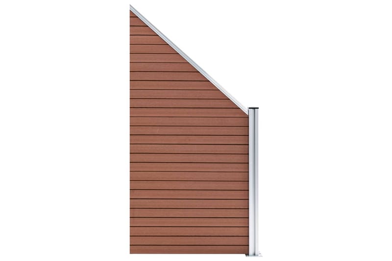 Staketpanel WPC 95x(105-180) cm brun - Brun - Utemöbler - Övrigt utemöbler - Tillbehör - Staket & grindar