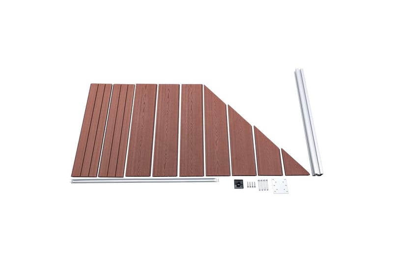 Staketpanel WPC 95x(105-180) cm brun - Brun - Utemöbler - Övrigt utemöbler - Tillbehör - Staket & grindar