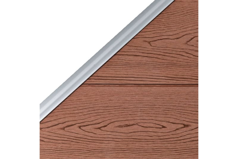 Staketpanel WPC 95x(105-180) cm brun - Brun - Utemöbler - Övrigt utemöbler - Tillbehör - Staket & grindar