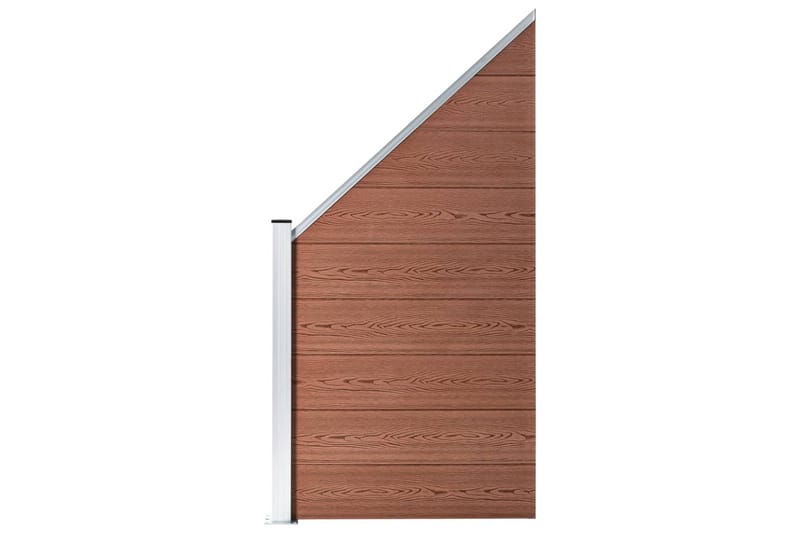 Staketpanel WPC 95x(105-180) cm brun - Brun - Utemöbler - Övrigt utemöbler - Tillbehör - Staket & grindar