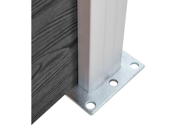 Staketpanel WPC 95x(105-180) cm svart - Svart - Utemöbler - Övrigt utemöbler - Tillbehör - Staket & grindar