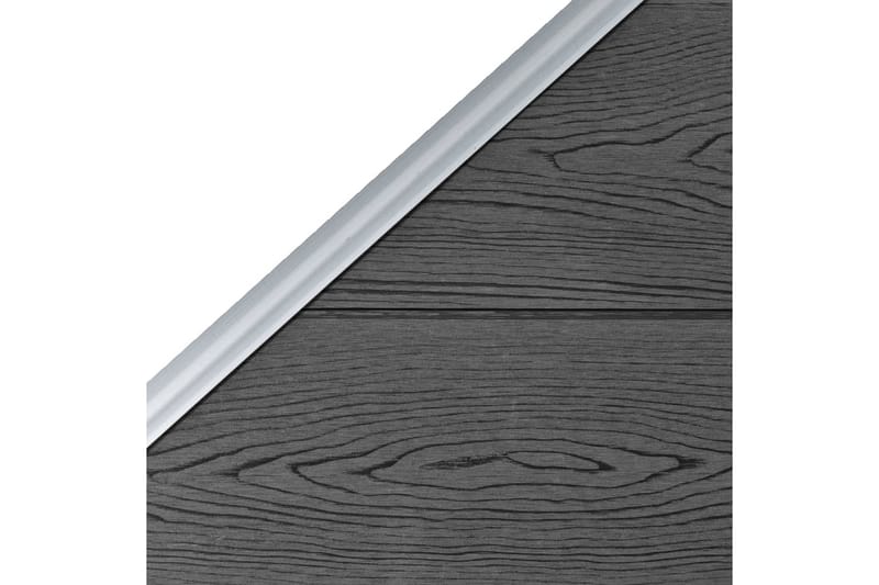 Staketpanel WPC 95x(105-180) cm svart - Svart - Utemöbler - Övrigt utemöbler - Tillbehör - Staket & grindar