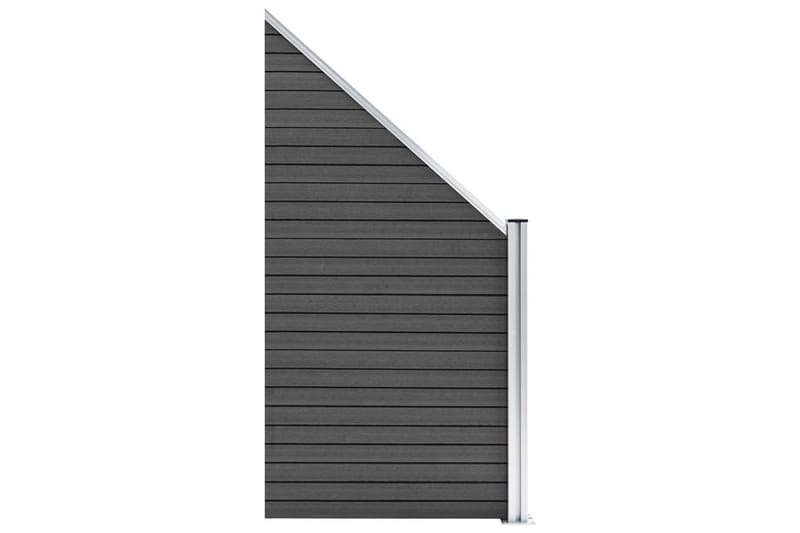 Staketpanel WPC 95x(105-180) cm svart - Svart - Utemöbler - Övrigt utemöbler - Tillbehör - Staket & grindar